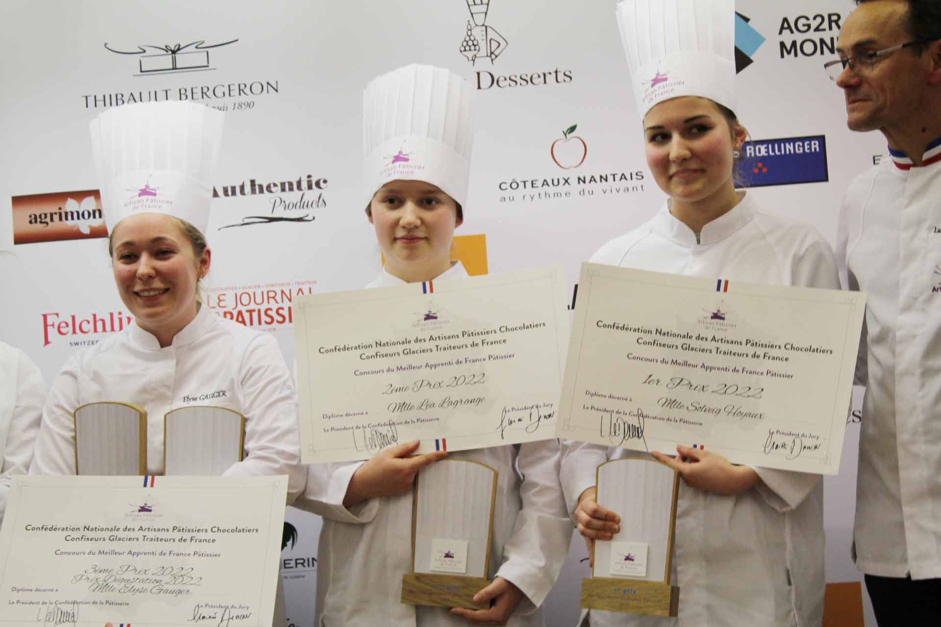 TROIS LAUREATES LORS DE LA FINALE EXCEPTIONNELLE DU MAF PATISSIER ORGANISEE AU CEPROC