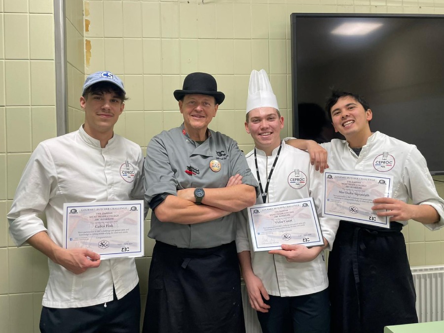 TROIS APPRENTIS CHARCUTIERS DU CEPROC EN IMMERSION CULINAIRE AU DANEMARK