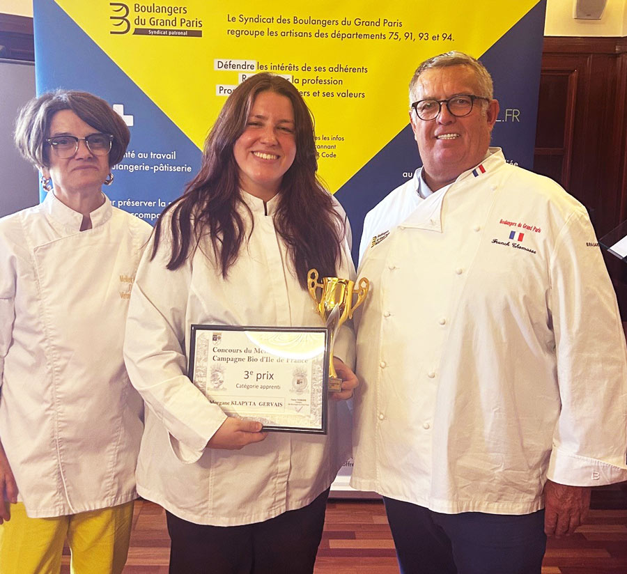 Morgane Klapyta Gervais, en CAP Boulanger, 3ème au concours du « Meilleur pain de campagne bio d’Ile-de-France »